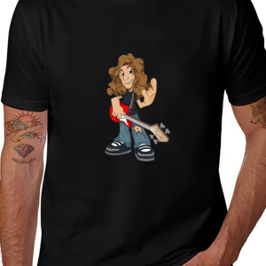 Cartoon Guitarist Graphic Tee