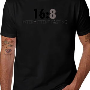 16:8 Intermittent Fasting T-Shirt - Black