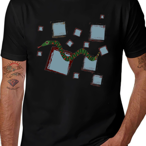 Abstract Snake Graphic T-Shirt